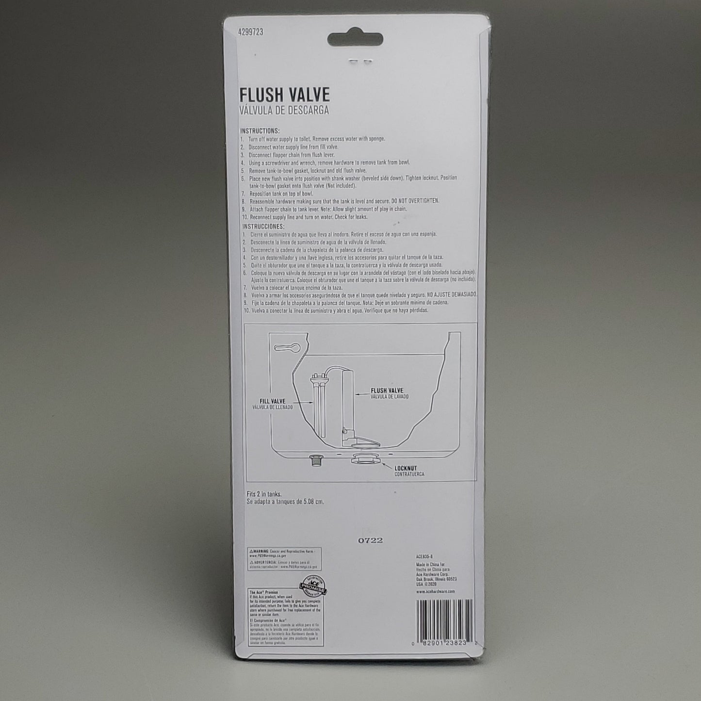 ACE Plumbing 3 PACK! Toilet Tank Flush Valve White Plastic 4299723 (New)