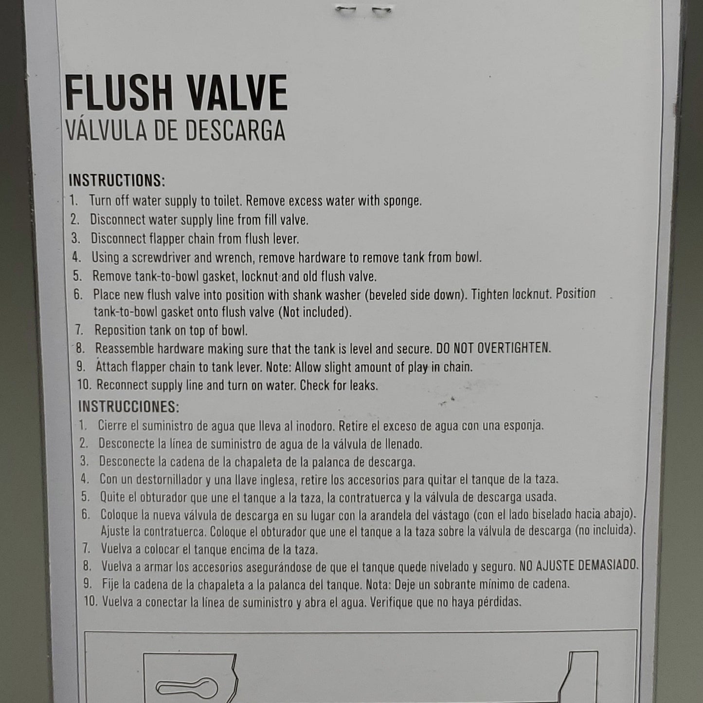 ACE Plumbing Toilet Tank Flush Valve White Plastic 4299723 (New)