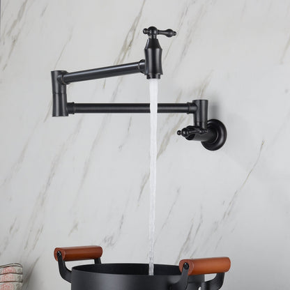 Wall Mount Folding Kitchen Pot Filler Faucet